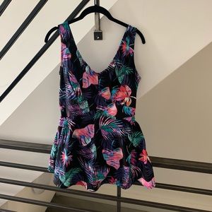 New One Piece Floral Print Bathing Suit